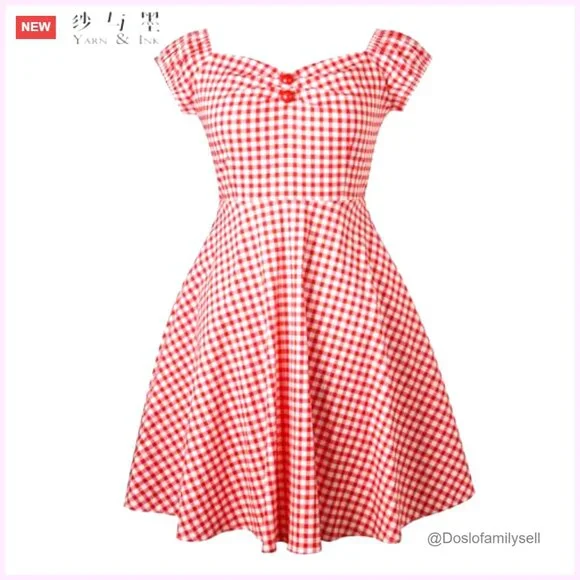 Vintage 1950s Swing Dress Cotton A-Line Below Knee Cocktail Party -  coffeafoods.com